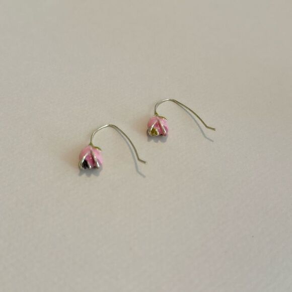 Flower drop earrings M862 - Picture 2 of 4